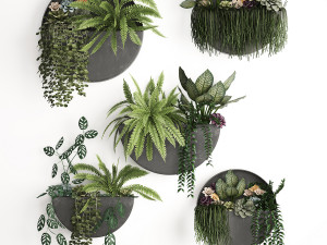 green wall decor vertical garden 56 Model 3D