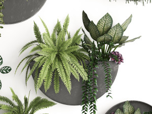 green wall decor vertical garden 56 Model 3D