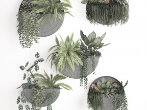 green wall decor vertical garden 56 Model 3D