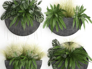 green wall decor vertical garden 57 3D Model