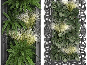 green wall decor vertical garden 58 3D Модель