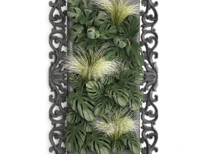 green wall decor vertical garden 58 3D Model