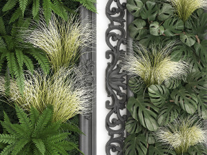 green wall decor vertical garden 58 3D Model
