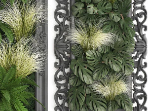 green wall decor vertical garden 58 3D Model