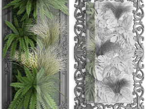 green wall decor vertical garden 58 3D Model