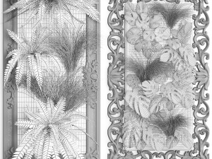 green wall decor vertical garden 58 3D Model