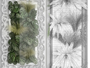 green wall decor vertical garden 59 3D Model