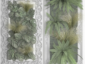 green wall decor vertical garden 59 3D Model