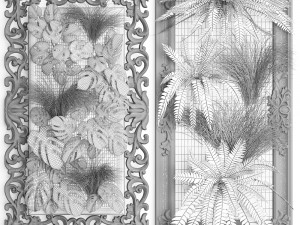 green wall decor vertical garden 59 3D Model