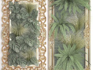 green wall decor vertical garden 60 3D Model