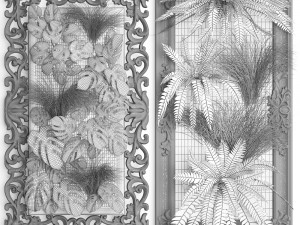 green wall decor vertical garden 60 3D Model