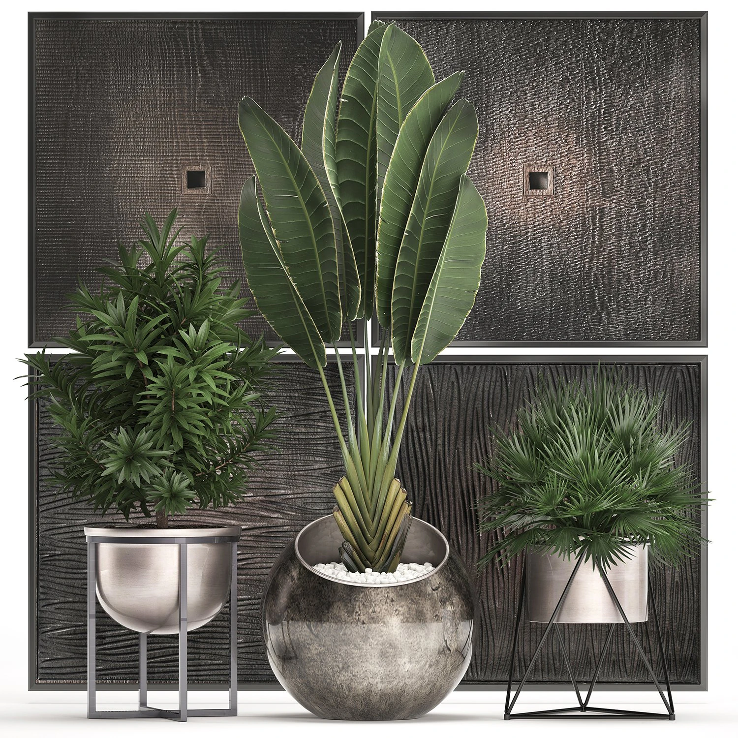 decorative plants in flower pots for the interior 469 3D Model .c4d .max .obj .3ds .fbx .stl .blend 