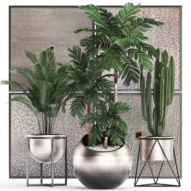 decorative plants in flower pots for the interior 470 3D Модель .c4d .max .obj .3ds .fbx .stl .blend 