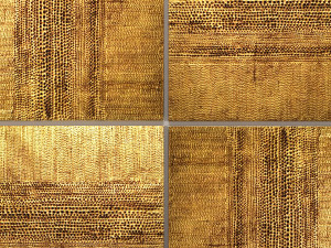 collection of paintings with gold for walls 10 Modello 3D