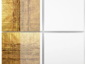 collection of paintings with gold for walls 10 3D Model