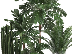 decorative plants in flower pots for the interior 470a 3D-Modell