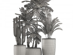 decorative plants in flower pots for the interior 470a 3D-Modell