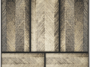 collection of paintings with gold for walls 16 3D Model