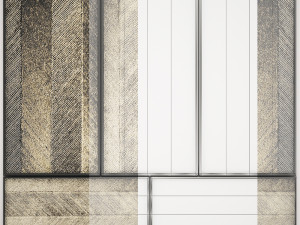 collection of paintings with gold for walls 16 3D 모델