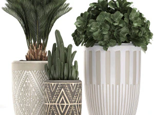 piante decorative in vasi da fiori per interni 476 Modello 3D