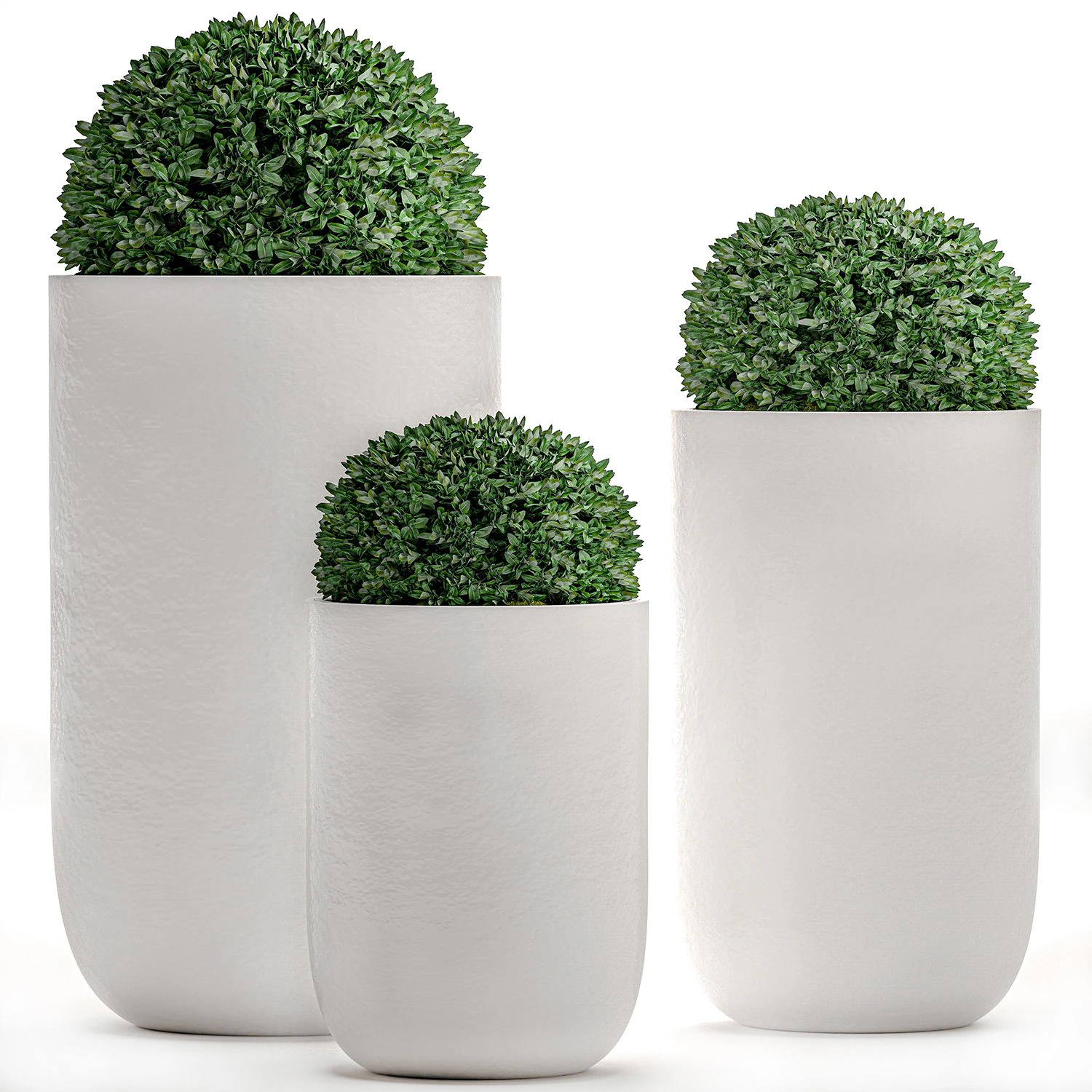 ornamental bushes in flowerpots for parks and garden 499 3D Model .c4d .max .obj .3ds .fbx .stl .blend 