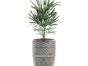 decorative plants in pots on a stand for the interior 530 3D Model