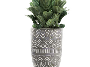 decorative plants in pots on a stand for the interior 530 3D Model