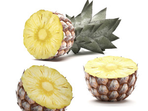 decorative pineapple in a pot for the interior 538 3D मॉडल