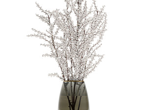 decorative bouquet of branches with red berries in a vase 99 Modèle 3D