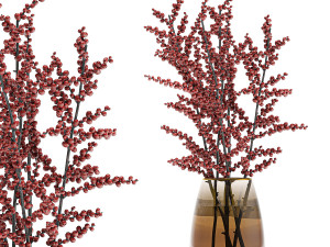 decorative bouquet of branches with red berries in a vase 99 Modèle 3D