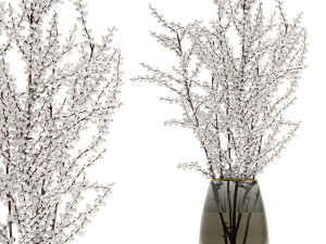 decorative bouquet of branches with red berries in a vase 99 Modèle 3D