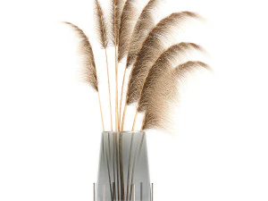 bouquet of dried flowers in a vase 101 3D Model