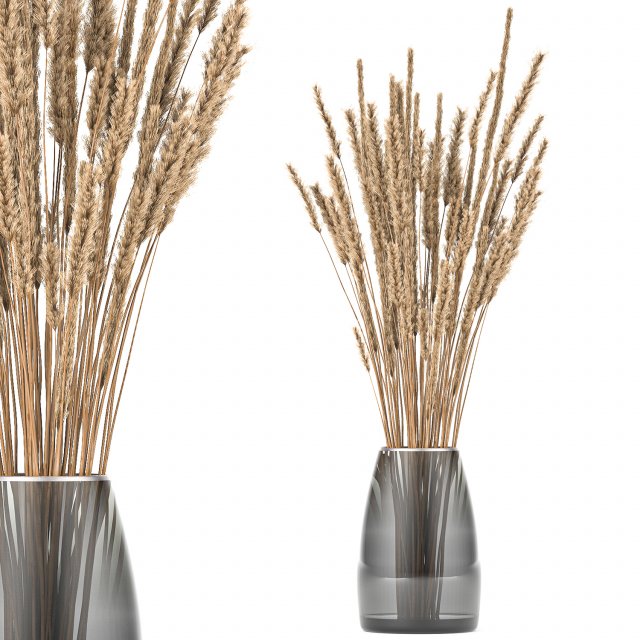 bouquet of dried flowers in a vase 104 Modello 3D .c4d .max .obj .3ds .fbx .stl .blend 