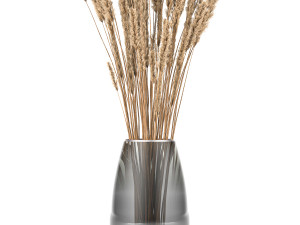bouquet of dried flowers in a vase 104 Modello 3D