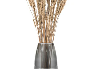 bouquet of dried flowers in a vase 104 3D Model