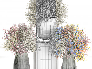bouquet of flowers in a vase for decoration 105 Modèle 3D