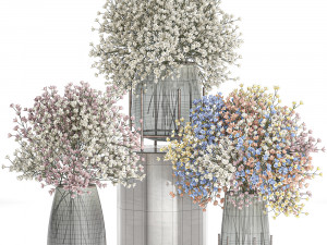 bouquet of flowers in a vase for decoration 105 Modèle 3D
