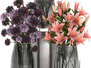 bouquet of flowers in a vase for decoration 106 3D 模型