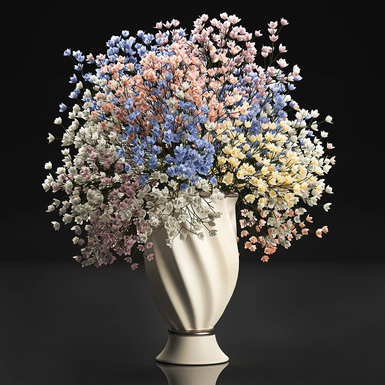 bouquet of flowers in a vase for decoration 108 3D Model .c4d .max .obj .3ds .fbx .stl .blend 