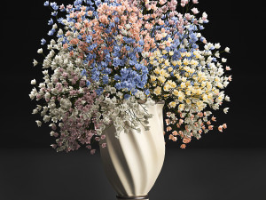 bouquet of flowers in a vase for decoration 108 3D Модель