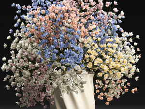 bouquet of flowers in a vase for decoration 108 Model 3D