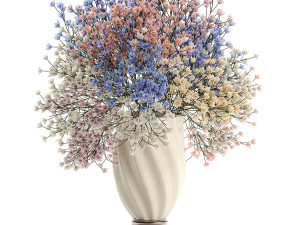 bouquet of flowers in a vase for decoration 108 Model 3D