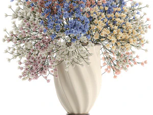bouquet of flowers in a vase for decoration 108 3D Model