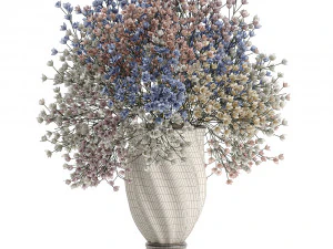 bouquet of flowers in a vase for decoration 108 3D Model