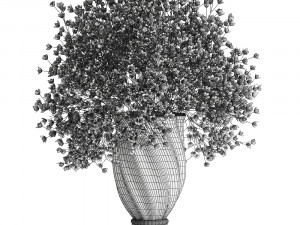 bouquet of flowers in a vase for decoration 108 Model 3D