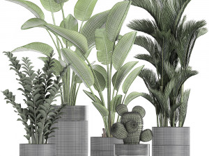 houseplants in a pot for the interior 724 3D Model