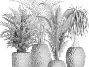 houseplants in a pot for the interior 730 3D Модель