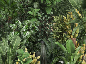 collection of plants of 20 pieces set 3D Model