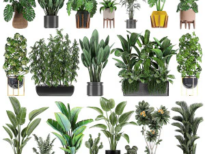 collection of plants of 20 pieces set 3 3D Model