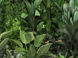 collection of plants of 20 pieces set 3 3D Model